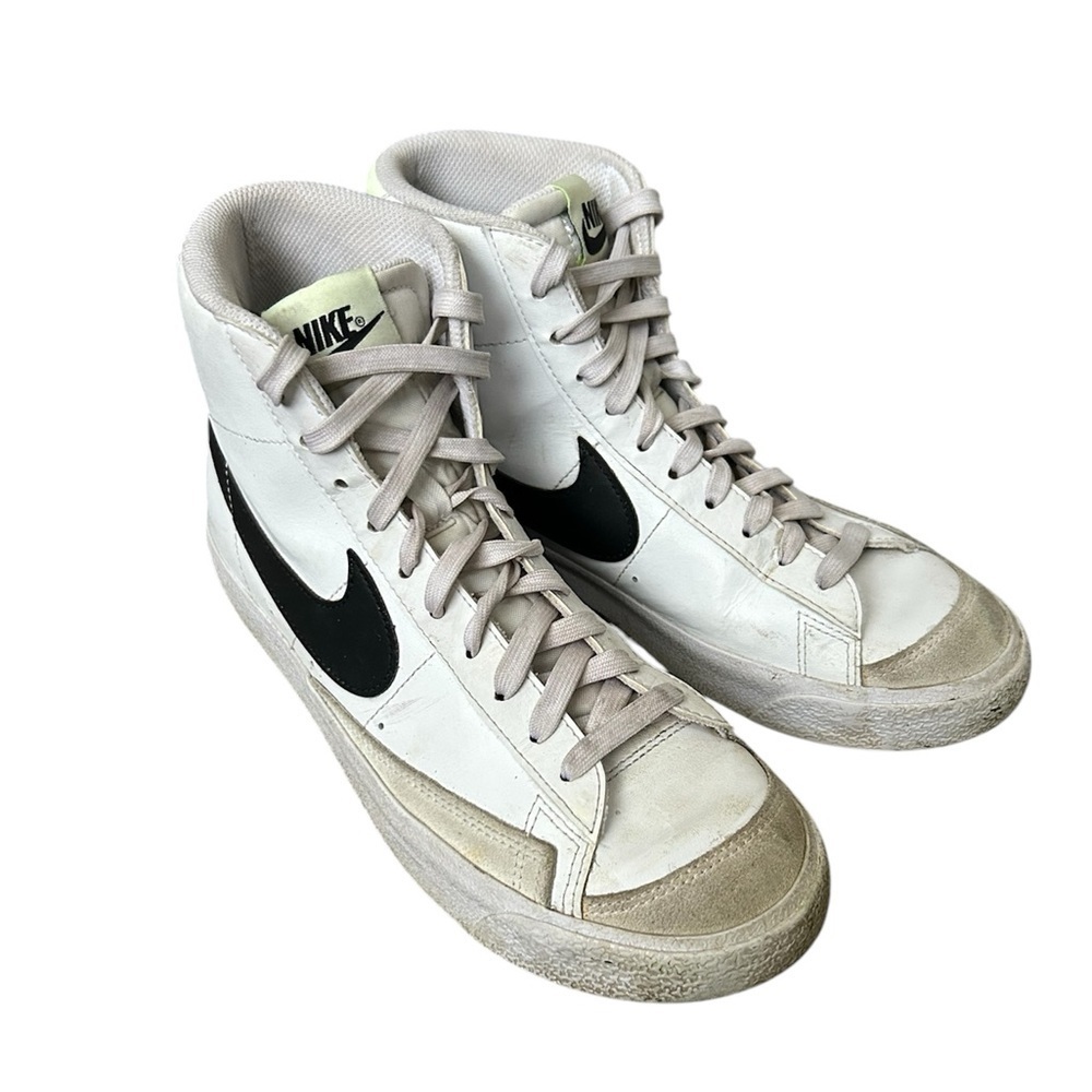 Nike Blazers High-Top Sneakers White and Black size 6.5Y - Picture 3 of 7